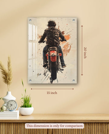 Bike Rider Acrylic Wall Art — alternate view
