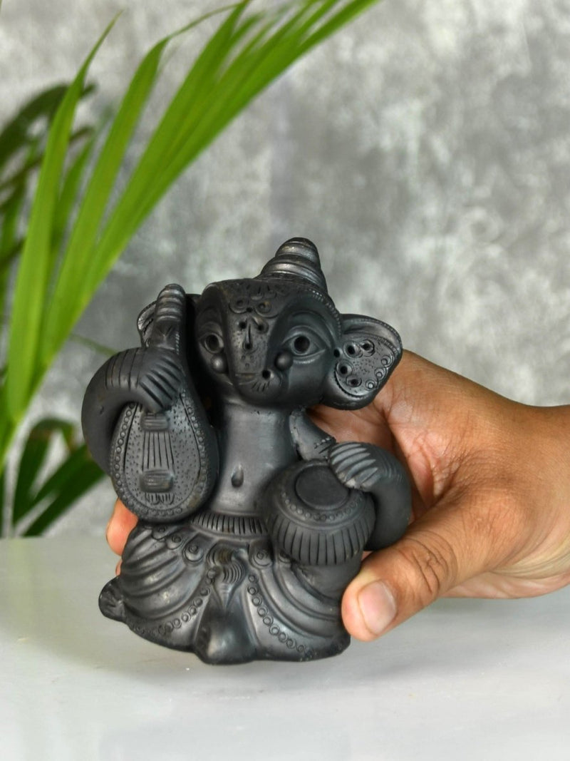 Black Ganesh Sitar & Tabla Ensemble Artisan Home Decor – view 2