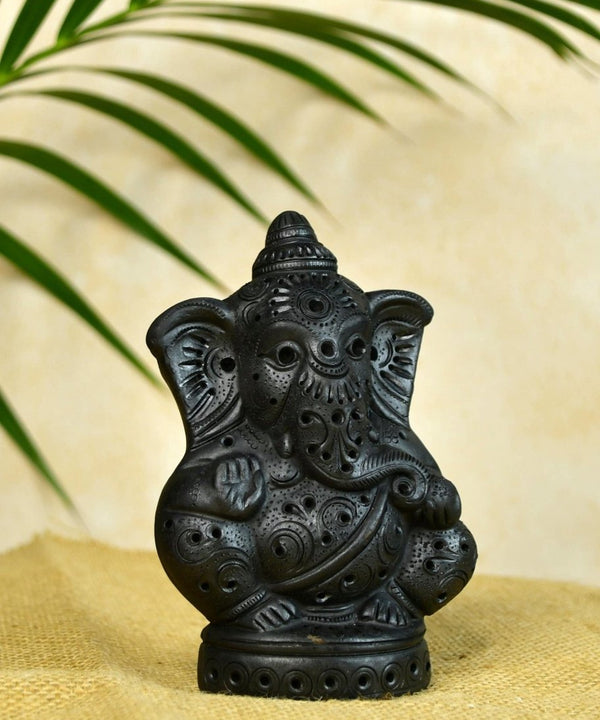 Black Terracotta Ganesh: Dafli Tabletop Decor — image 7