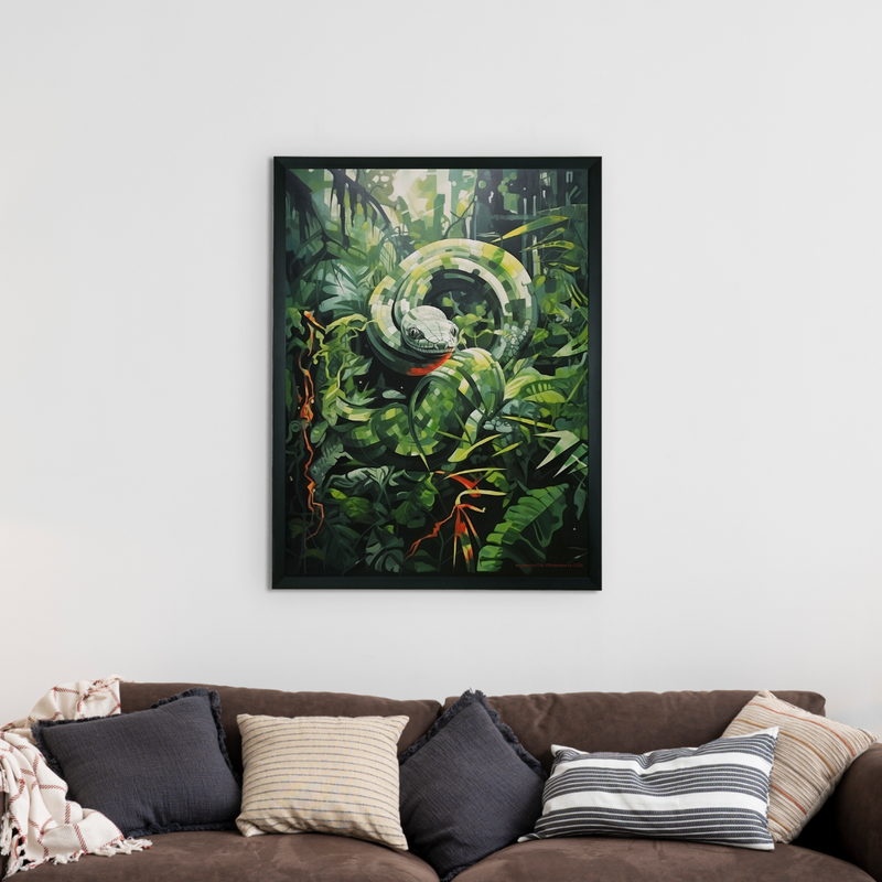 Sowpeace Harmony: Find Your Handcrafted Abstract Snake – Premium Indian-Inspired Canvas Art for Contemporary Home Decoration – view 2