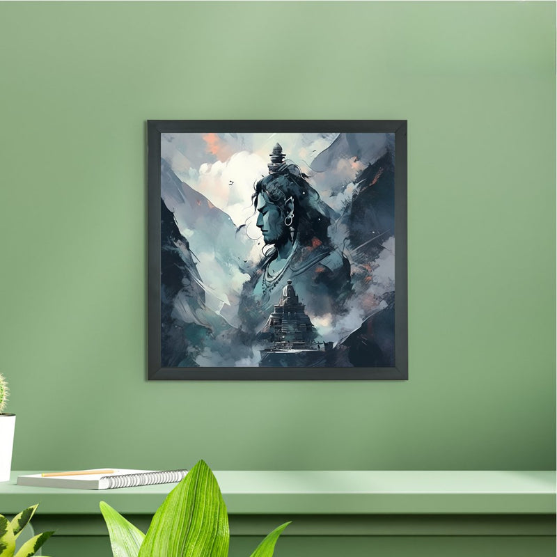 Sowpeace's Handcrafted Masterpiece Lord Shiva Art – Premium Indian-Inspired Canvas Wall Print for Spiritual and Elegant Home Decor – view 2
