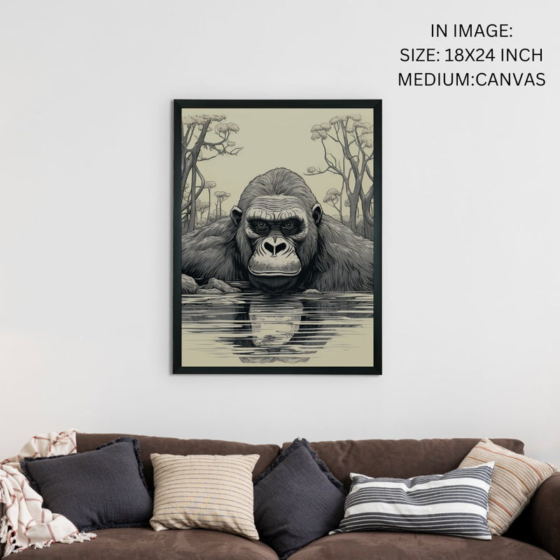 Connect with Nature: Sowpeace Handcrafted Jungle Wall Art – Premium Indian-Inspired Canvas Print for Stylish Interiors – view 5