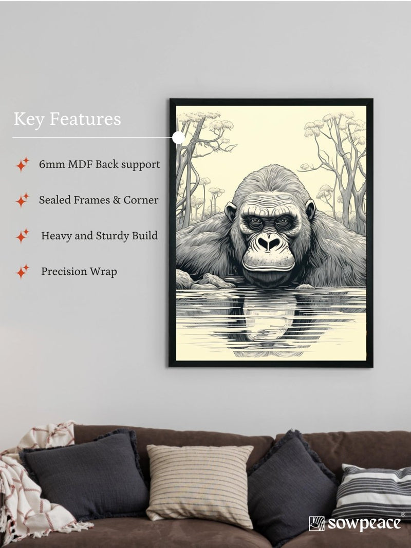 Connect with Nature: Sowpeace Handcrafted Jungle Wall Art – Premium Indian-Inspired Canvas Print for Stylish Interiors – view 6