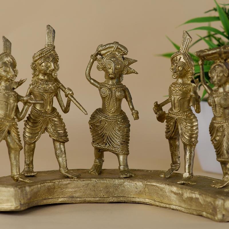 Dhokra Farmers: Large Brass Tabletop Decor – view 5
