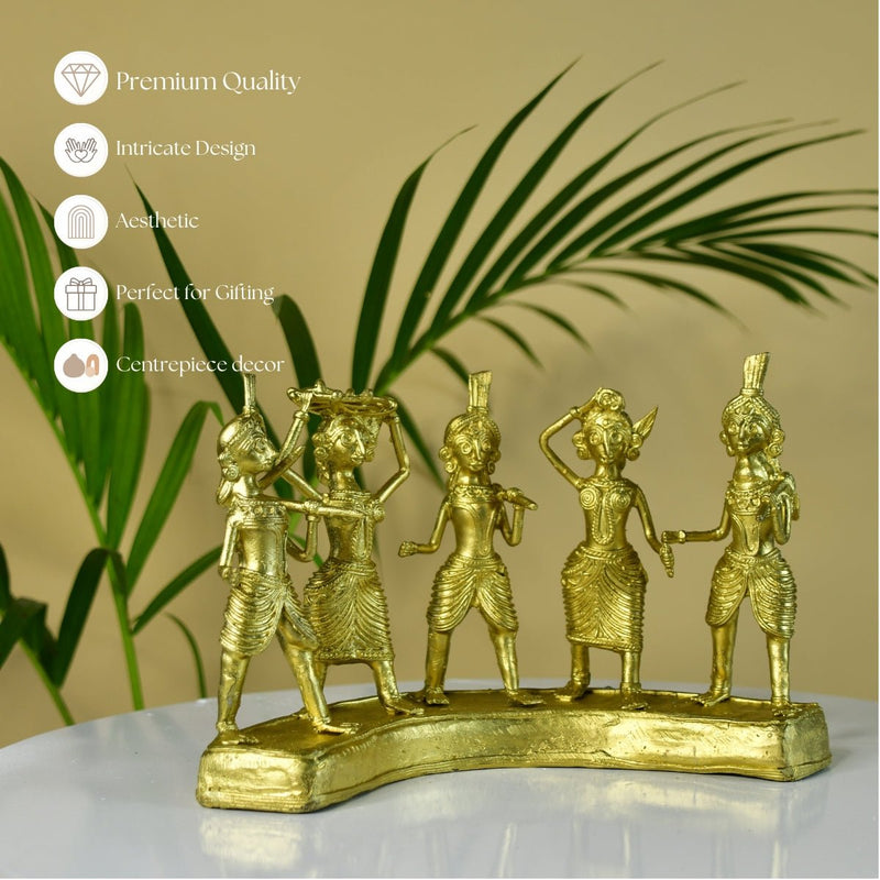 Dhokra Farmers: Large Brass Tabletop Decor – view 6