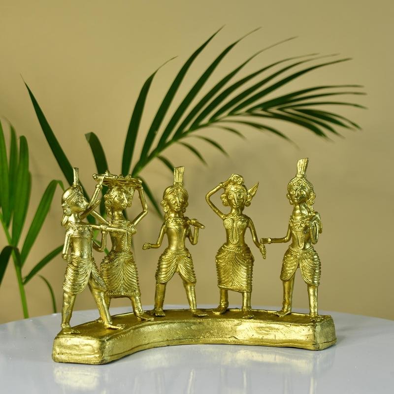 Dhokra Farmers: Large Brass Tabletop Decor – view 1