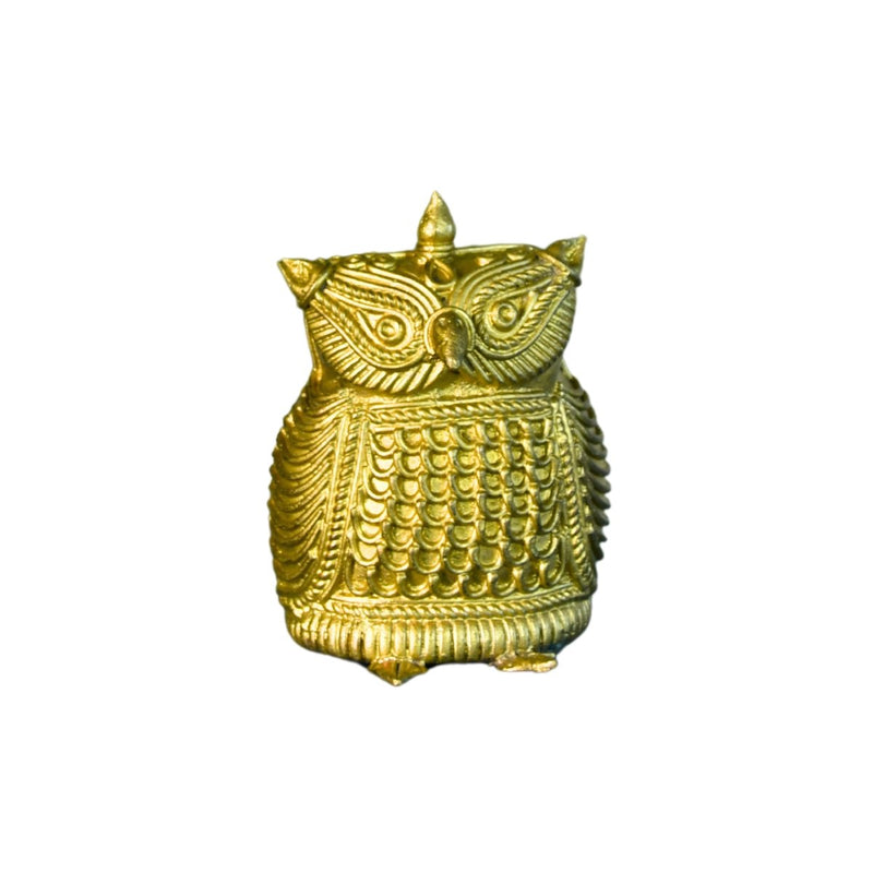 Dhokra Owl Brass Tabletop: Artisan Home Decor Masterpiece – view 7