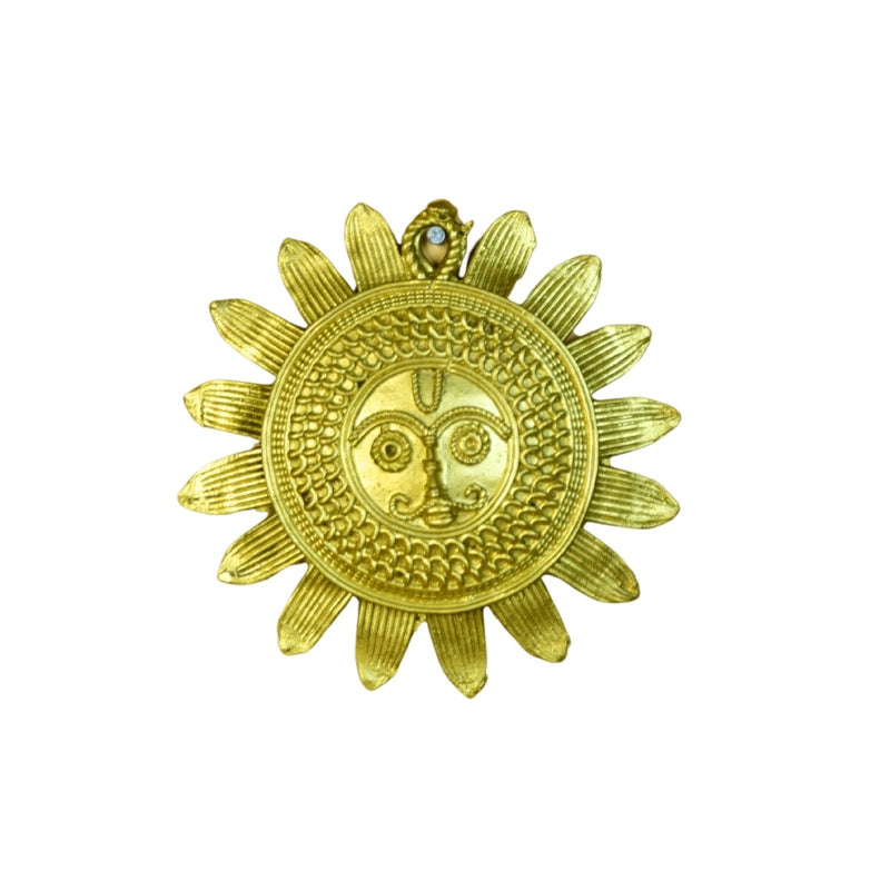 Dhokra Sunplate: Artisan Brass Tabletop Elegance for Home Decor – view 7