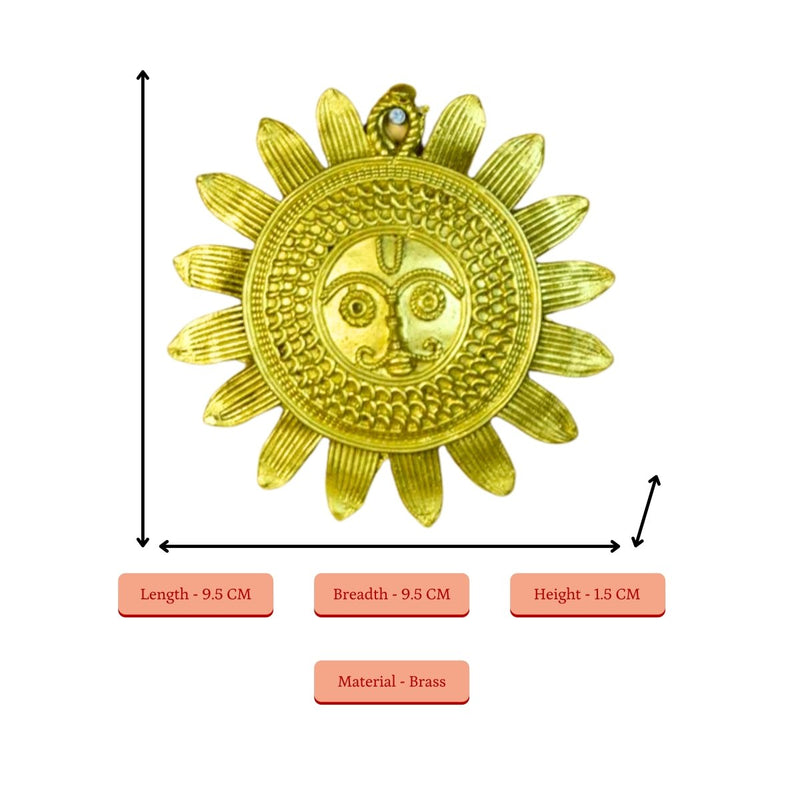 Dhokra Sunplate: Artisan Brass Tabletop Elegance for Home Decor – view 4