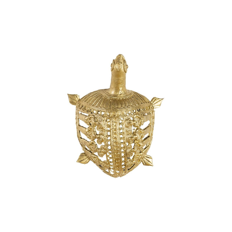 Dhokra Tortoise: Artisan Brass Home Decor – view 7