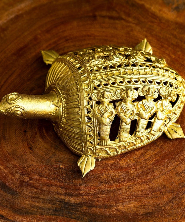 Dhokra Tortoise: Artisan Brass Home Decor — image 2