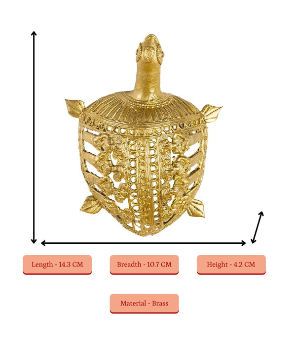 Dhokra Tortoise: Artisan Brass Home Decor — image 4