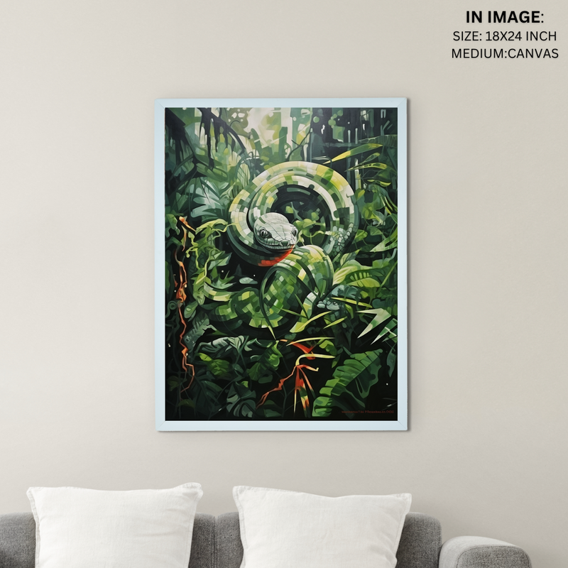Sowpeace Harmony: Find Your Handcrafted Abstract Snake – Premium Indian-Inspired Canvas Art for Contemporary Home Decoration – view 5