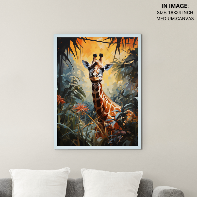 Sowpeace Harmony: Find Your Handcrafted Abstract Giraffe – Premium Indian-Inspired Canvas Art for Modern Home Decor – view 5