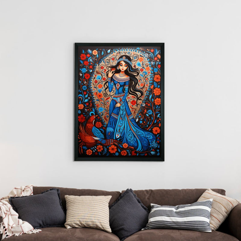 Discover Inner Peace: Sowpeace Handcrafted Flower Aura Art – Premium Indian-Inspired Canvas Print for Elegant Home Decor – view 2