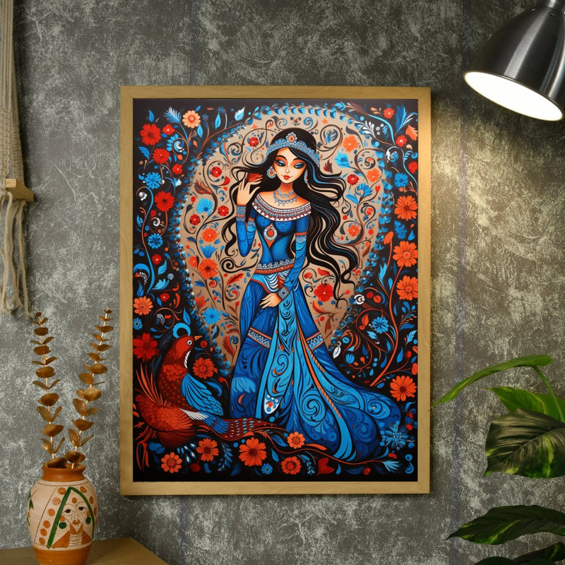 Discover Inner Peace: Sowpeace Handcrafted Flower Aura Art – Premium Indian-Inspired Canvas Print for Elegant Home Decor – view 4