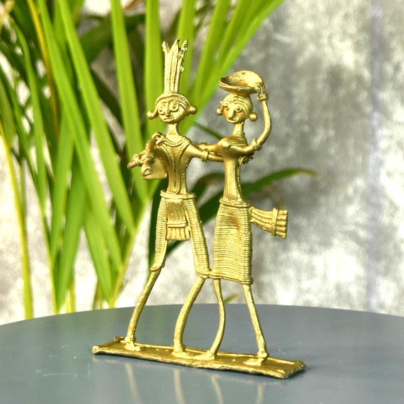 Dokra Couple: Brass Tabletop Artistry Decor – view 5