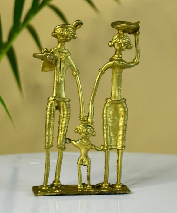 Dokra Family T1: Handcrafted Brass Tabletop Decor Masterpiece — main view