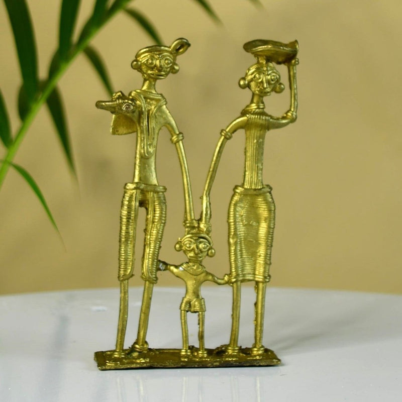 Dokra Family T1: Handcrafted Brass Tabletop Decor Masterpiece – view 1