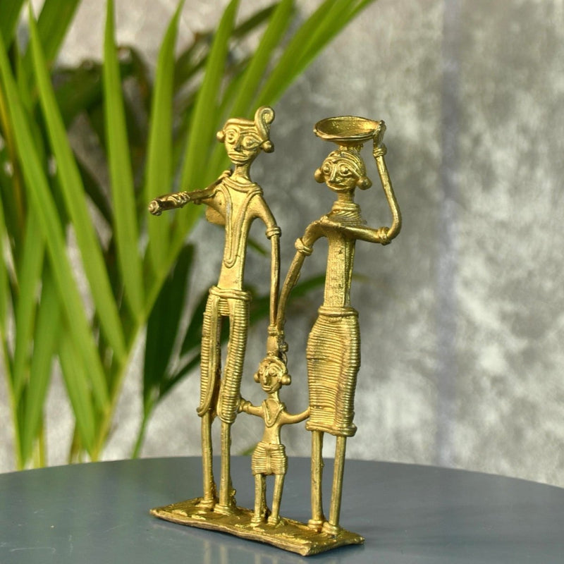Dokra Family T1: Handcrafted Brass Tabletop Decor Masterpiece – view 2