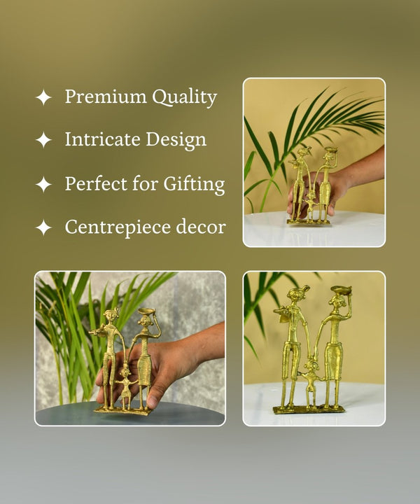 Dokra Family T1: Handcrafted Brass Tabletop Decor Masterpiece — image 3