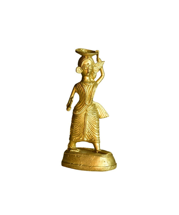 Dokra Farmer Lady: Brass Tabletop Decor Grace — image 7