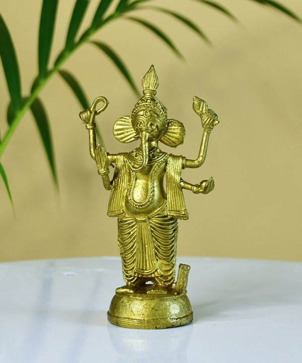 Dokra Ganesh: Brass Tabletop Masterpiece for Unique Home Decor — main view