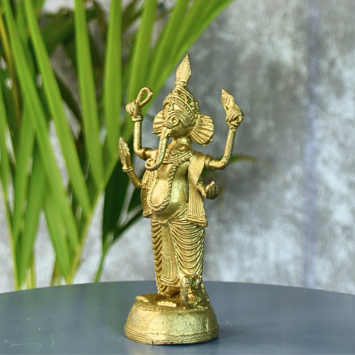Dokra Ganesh: Brass Tabletop Masterpiece for Unique Home Decor - Dhokra - Sowpeace - Dhokra tabletop - Dokra