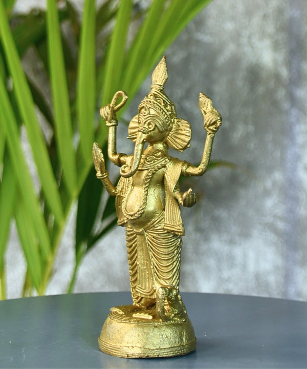 Dokra Ganesh: Brass Tabletop Masterpiece for Unique Home Decor — image 2