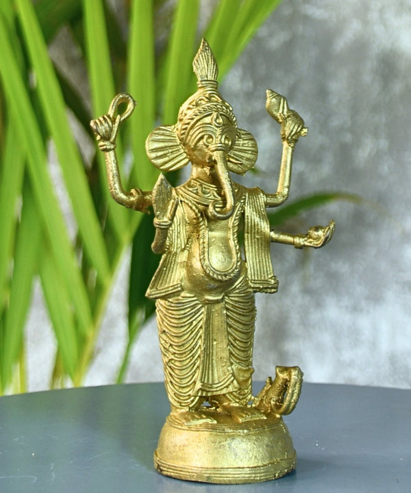 Dokra Ganesh: Brass Tabletop Masterpiece for Unique Home Decor — image 5