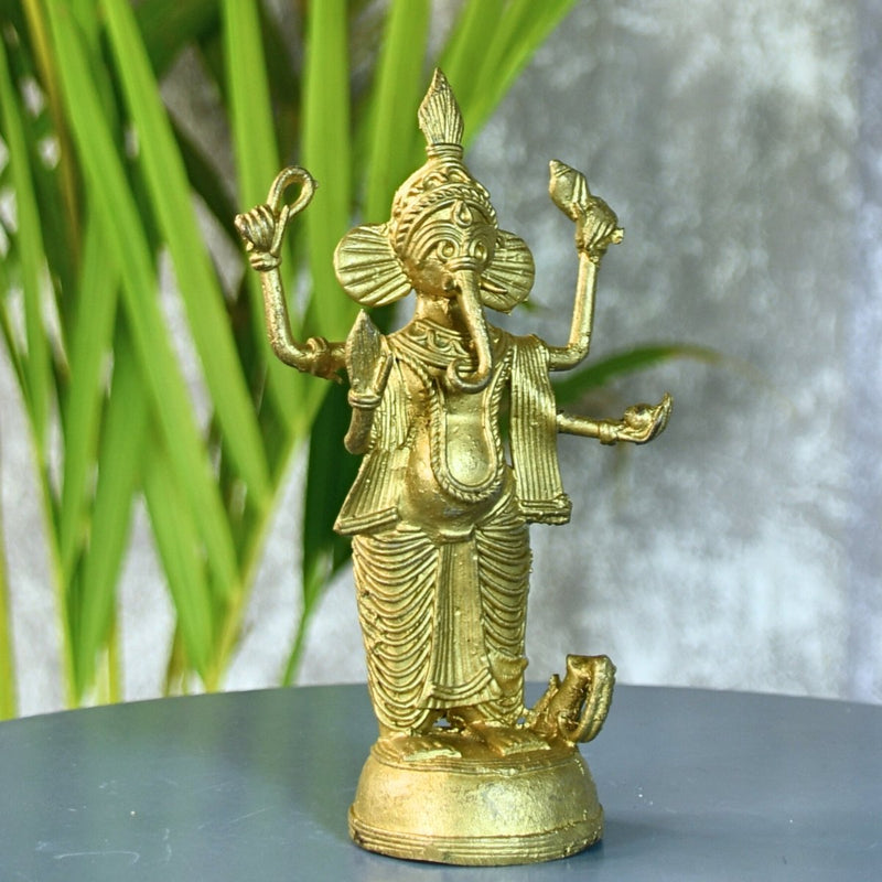 Dokra Ganesh: Brass Tabletop Masterpiece for Unique Home Decor – view 5