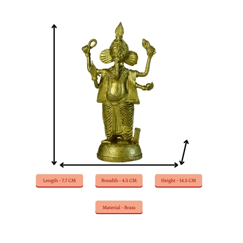 Dokra Ganesh: Brass Tabletop Masterpiece for Unique Home Decor – view 4