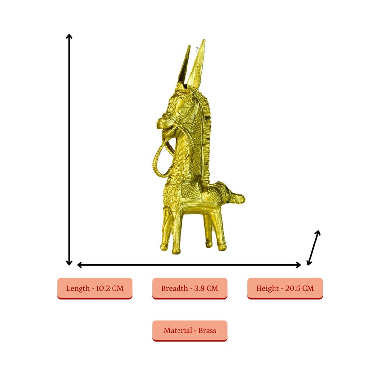Dokra Horse: Brass Tabletop Decor Masterpiece – view 4