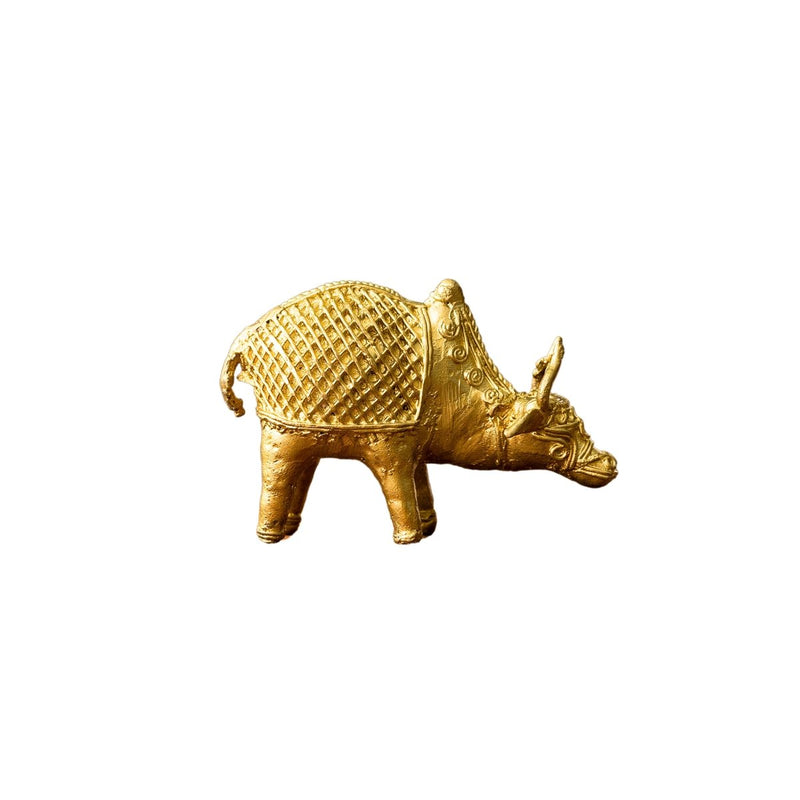 Dokra Ox: Brass Tabletop Masterpiece for Unique Home Decor – view 7