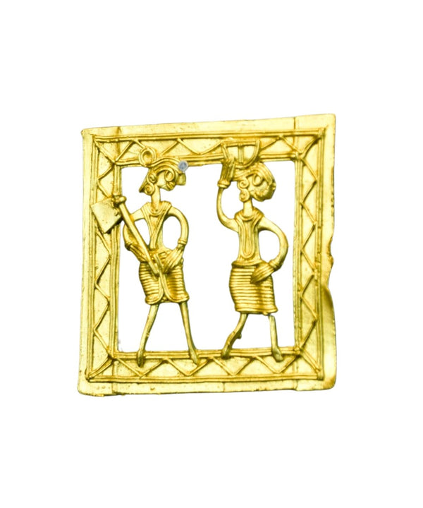 Dokra Squareplate: Artisan Brass Tabletop Elegance — image 7