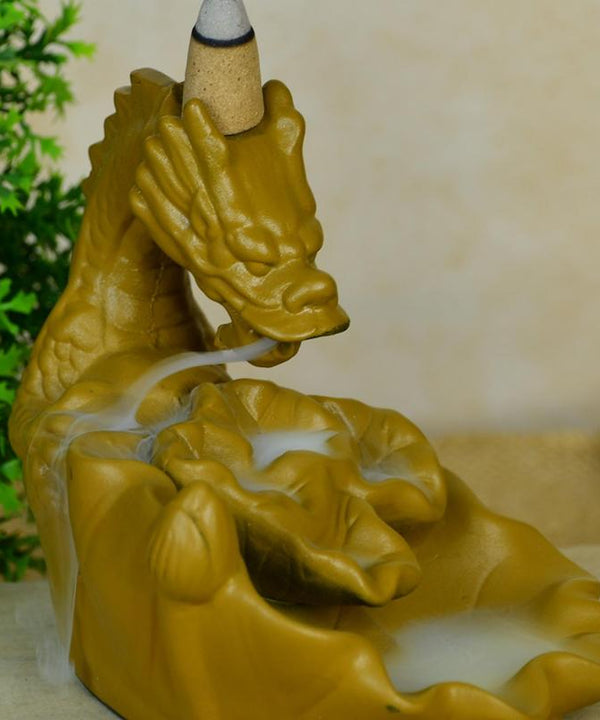 Dragon Smoke Fountain by Sowpeace - Beautiful Resin Showpiece for Home Decor — main view