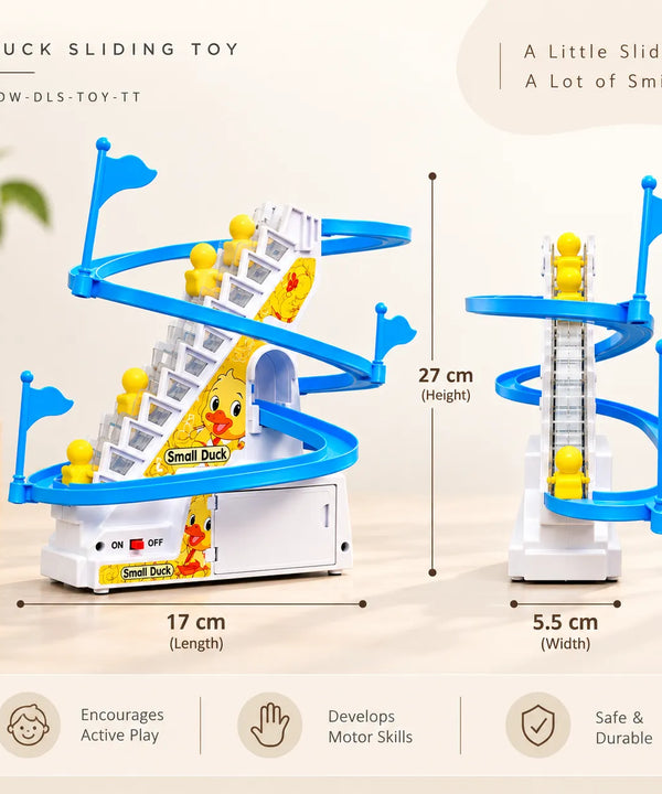 SOWPEACE Duck Slide Toy Set – Automatic Stair Climbing Ducklings with Lights & Music — image 4