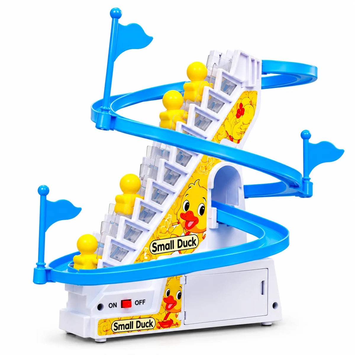SOWPEACE Duck Slide Toy Set – Automatic Stair Climbing Ducklings with Lights & Music