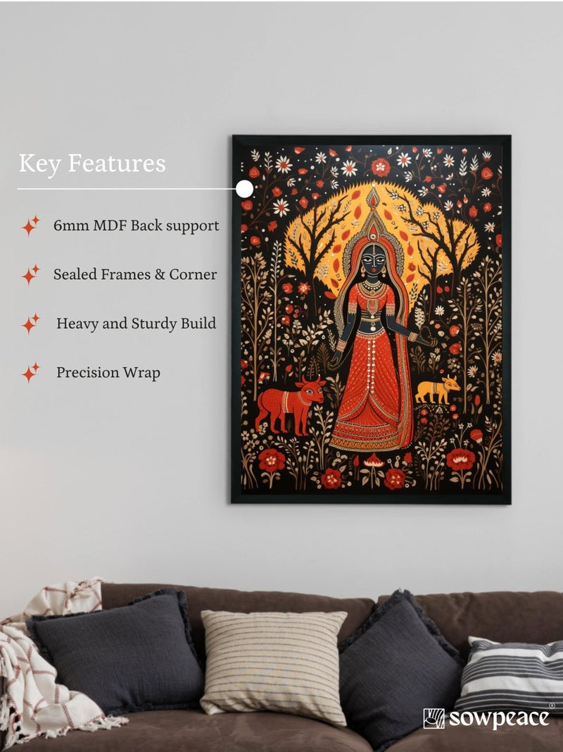Find Your Flame: Sowpeace Handcrafted Abstract Print – Premium Indian-Inspired Canvas Art for Stylish Home Interiors – view 6