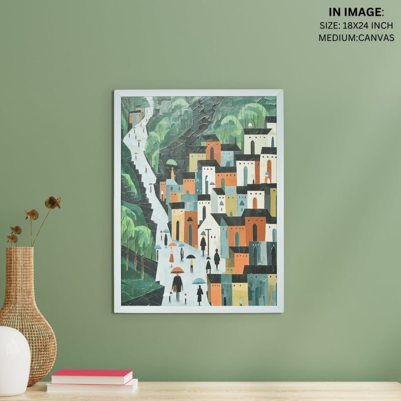 Sowpeace's Handcrafted Nordic Rainy Day Hills Canvas Art – Premium Indian-Inspired Wall Print for Elegant Modern Home Decor – view 5