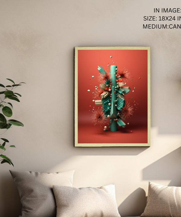 Global Chill: Sowpeace Premium Abstract Winter Canvas Prints – Handcrafted Indian-Inspired Art for Elegant Winter Decor — image 5