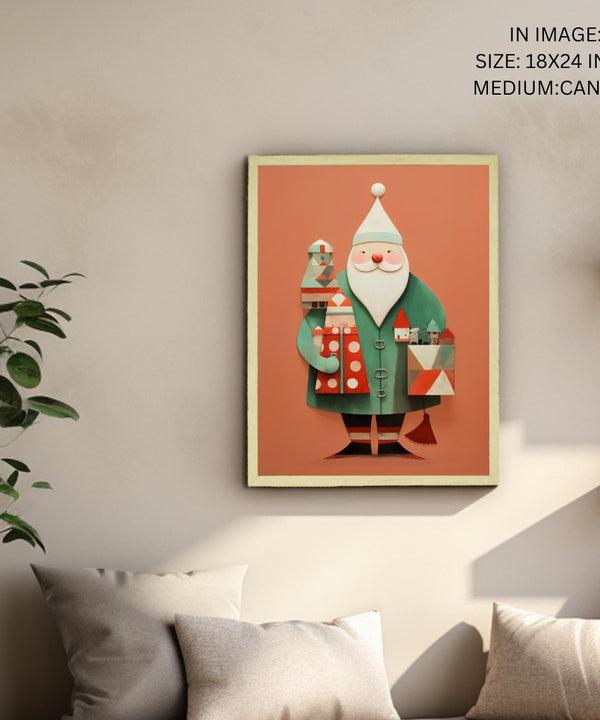 Sowpeace Santa: Premium Gifting Hope Canvas Prints – Handcrafted Indian-Inspired Art for Stylish Holiday Home Decor — image 5