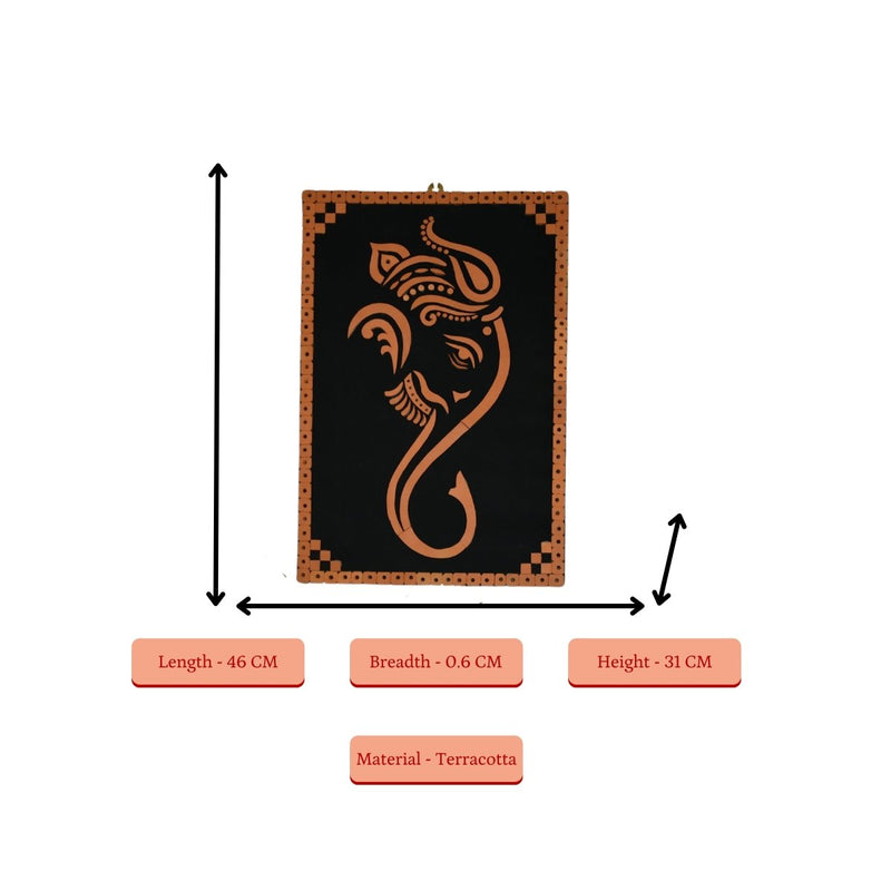 Handcrafted Abstract terracotta Ganesh Wall Art: Unique Home Decor – view 4