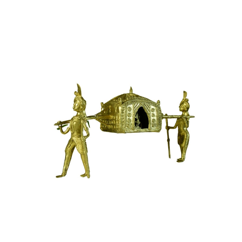 Handcrafted Brass Dhokra Palki Tabletop Decor – view 7