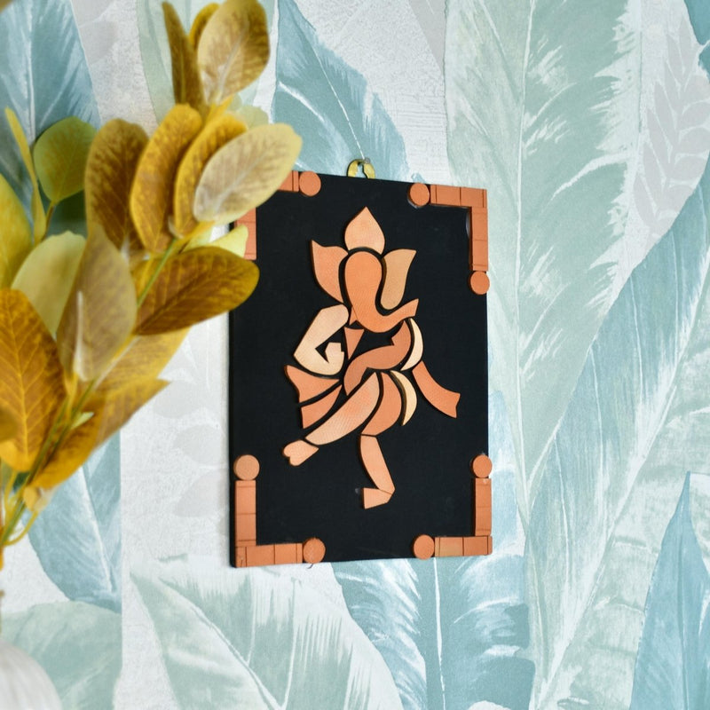 Handcrafted Terracotta Dancing Ganesh Wall Art: Unique Home Decor – view 2