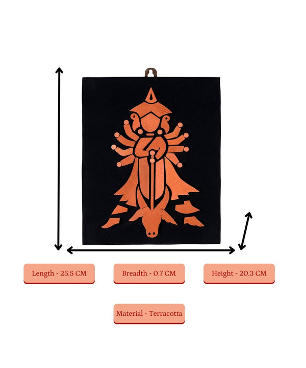 Handcrafted Terracotta Durga Wall Art: Home Decor — image 4