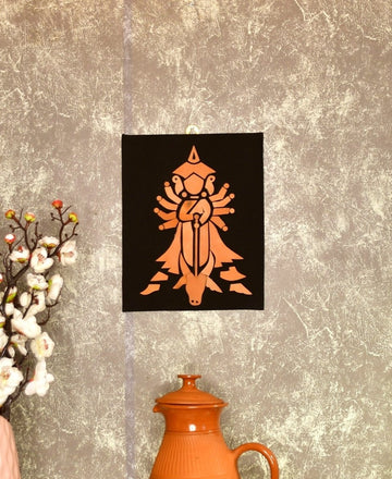 Handcrafted Terracotta Durga Wall Art: Home Decor — alternate view