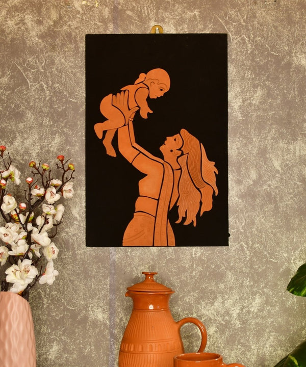 Handcrafted Terracotta Mother-Son Wall Art Masterpiece — image 5
