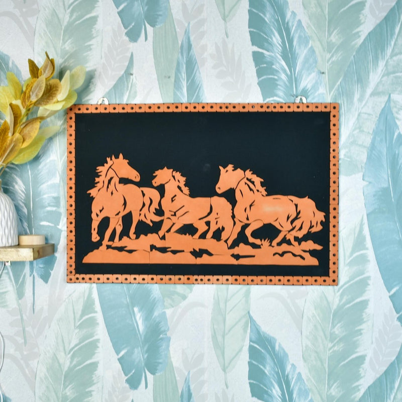Handcrafted Terracotta Running Horse Wall Art Décor – view 6