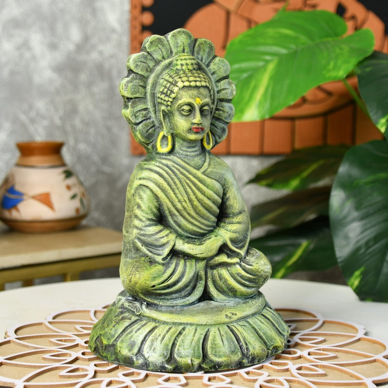 Handcrafted Terracotta Sitting Buddha: Artisan Home Decor by Sowpeace – view 2